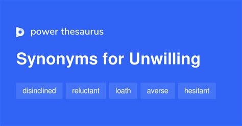 unwilling synonym